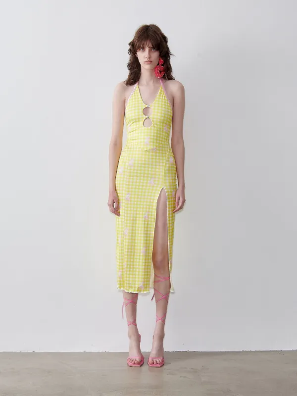 Heather Midi Dress Sunshine Gingham sold by Poster Girl