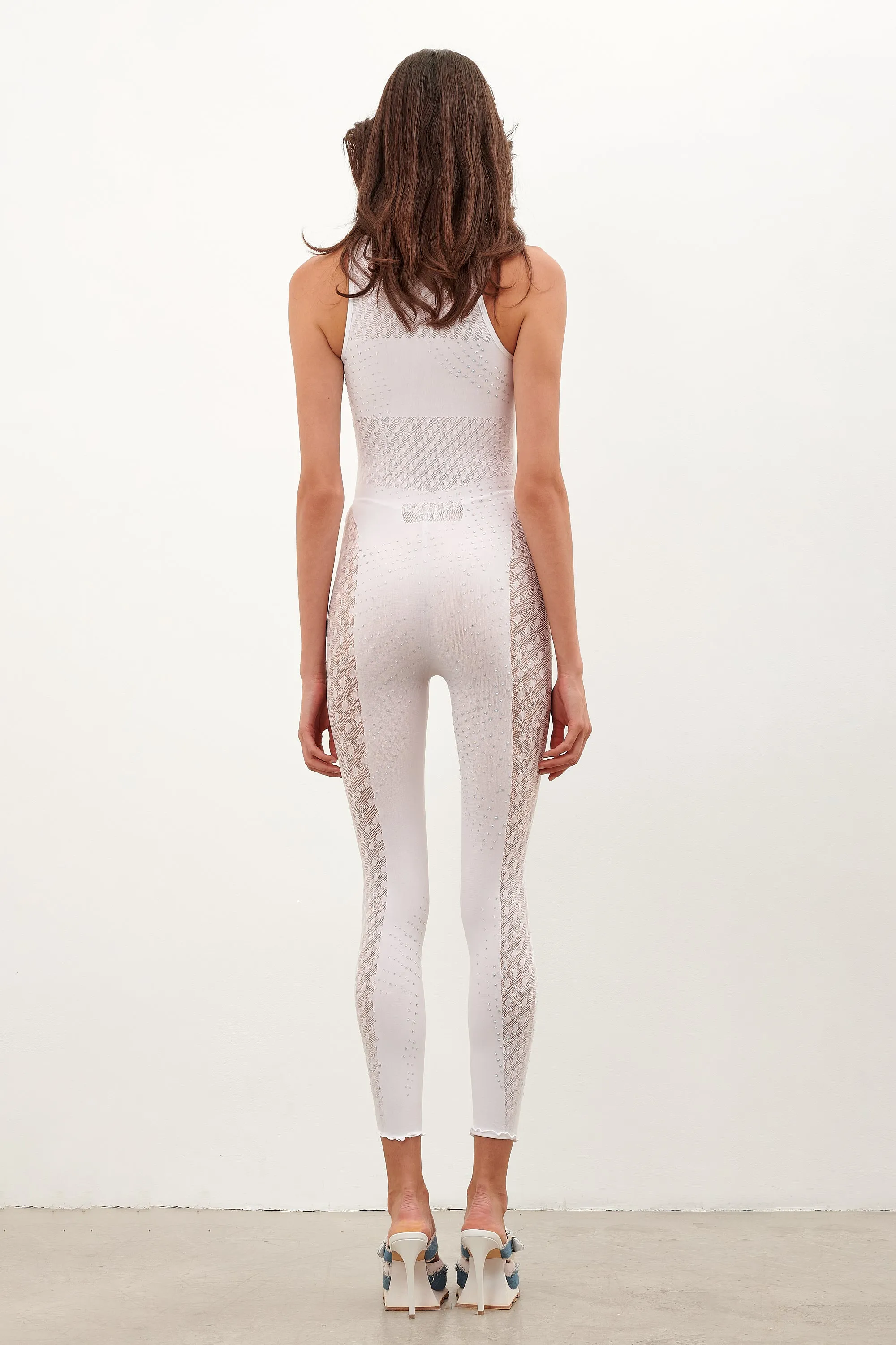 Rhinestoned Janice Jumpsuit Optic White sold by Poster Girl product image thumbnail 5