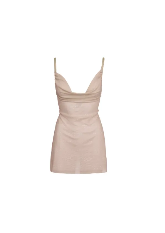 Emeline Dress Sand sold by Poster Girl