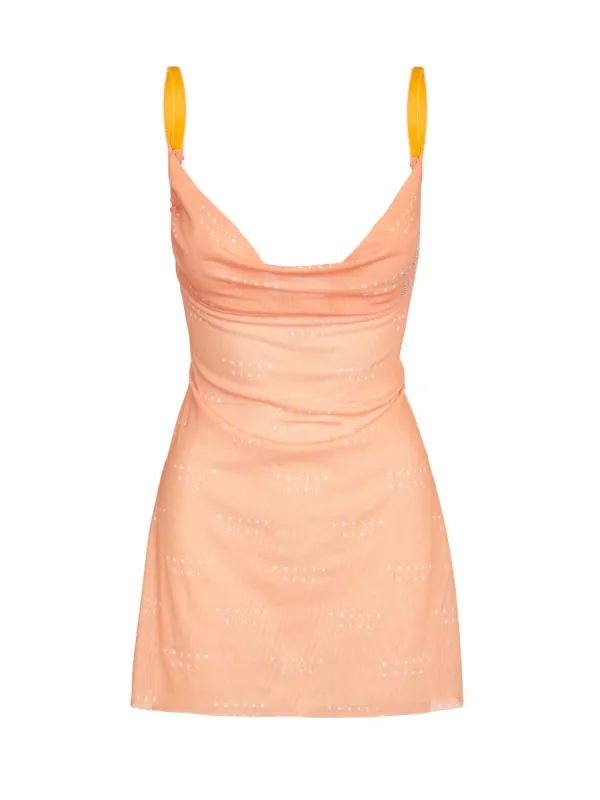 Emeline Dress Aperol sold by Poster Girl