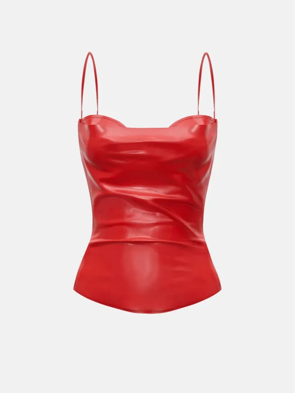 Tart Latex Top Red sold by Poster Girl