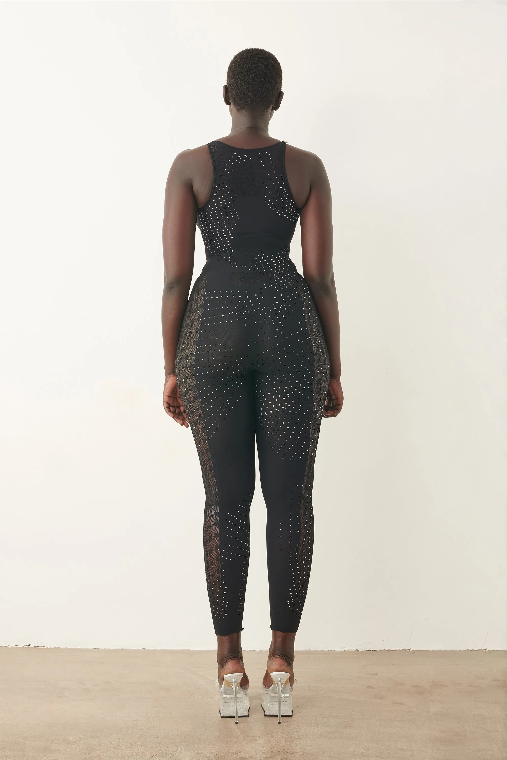 Rhinestoned Janice Jumpsuit Jet Black sold by Poster Girl product image thumbnail 4