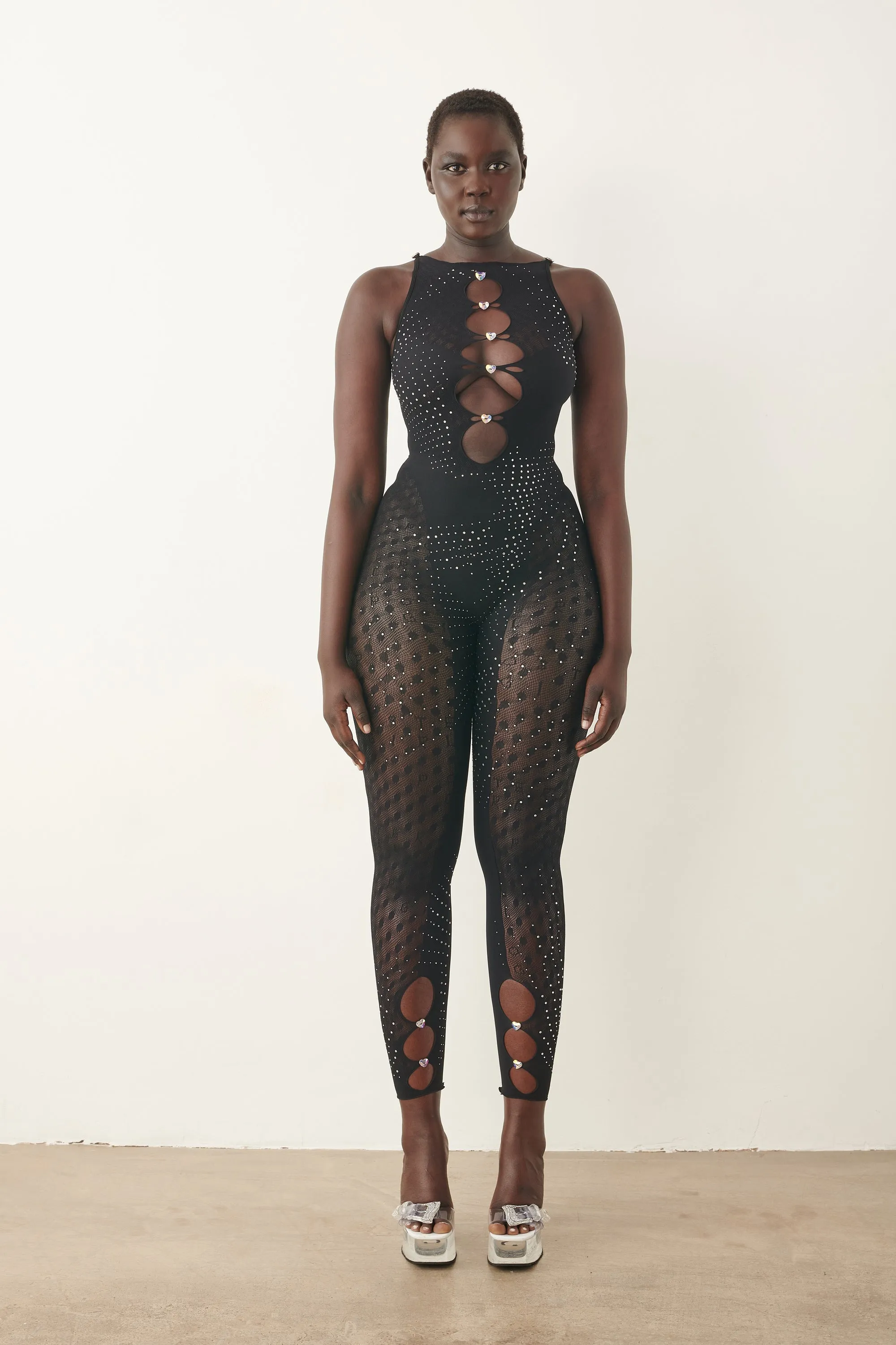 Rhinestoned Janice Jumpsuit Jet Black sold by Poster Girl product image thumbnail 2