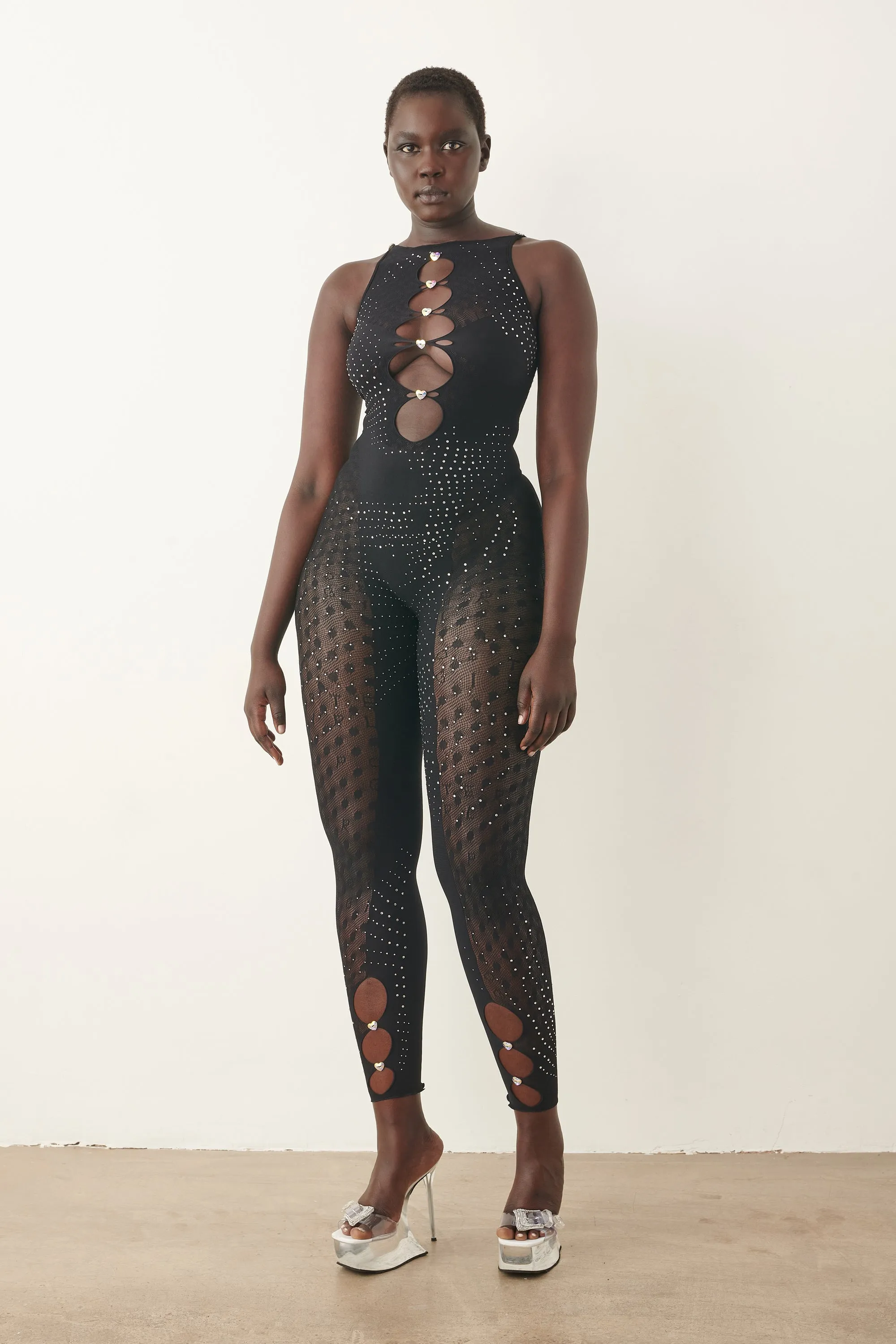 Rhinestoned Janice Jumpsuit Jet Black sold by Poster Girl product image thumbnail 5