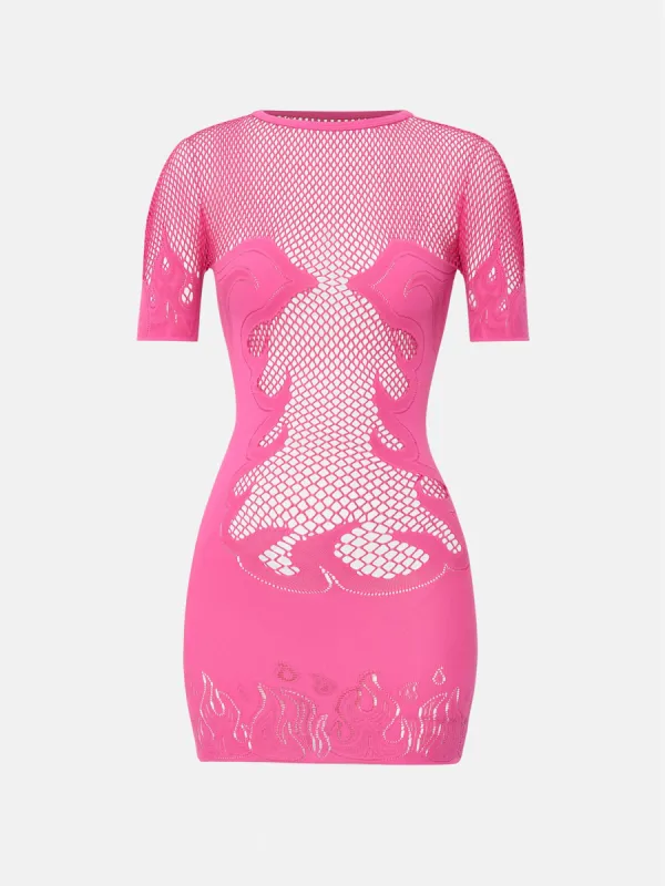 Pin Up Mini Dress Pink sold by Poster Girl