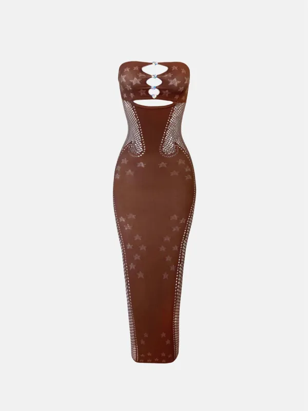 Roxie Dress Old Money Brown sold by Poster Girl