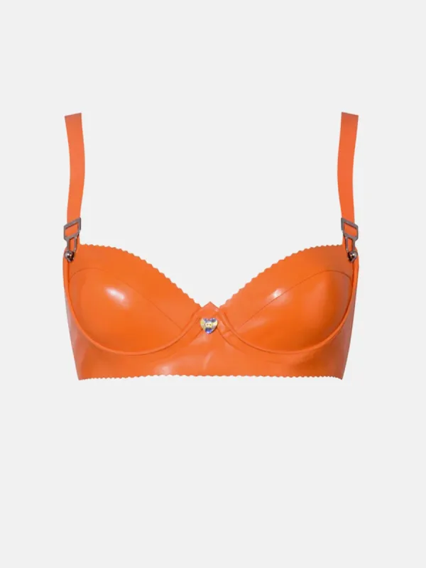Latex Charisma Bra Tangerine sold by Poster Girl