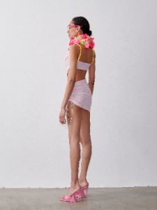 Amber Dress Pink Gingham sold by Poster Girl