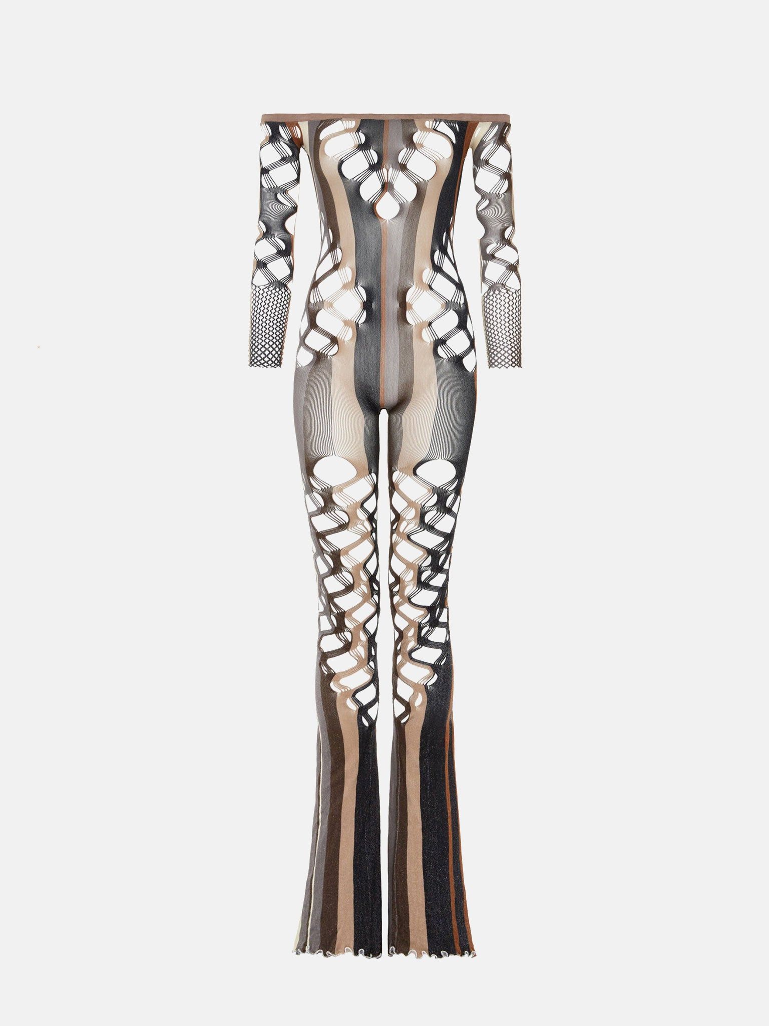 Admiral Jumpsuit Oyster Stripe sold by Poster Girl