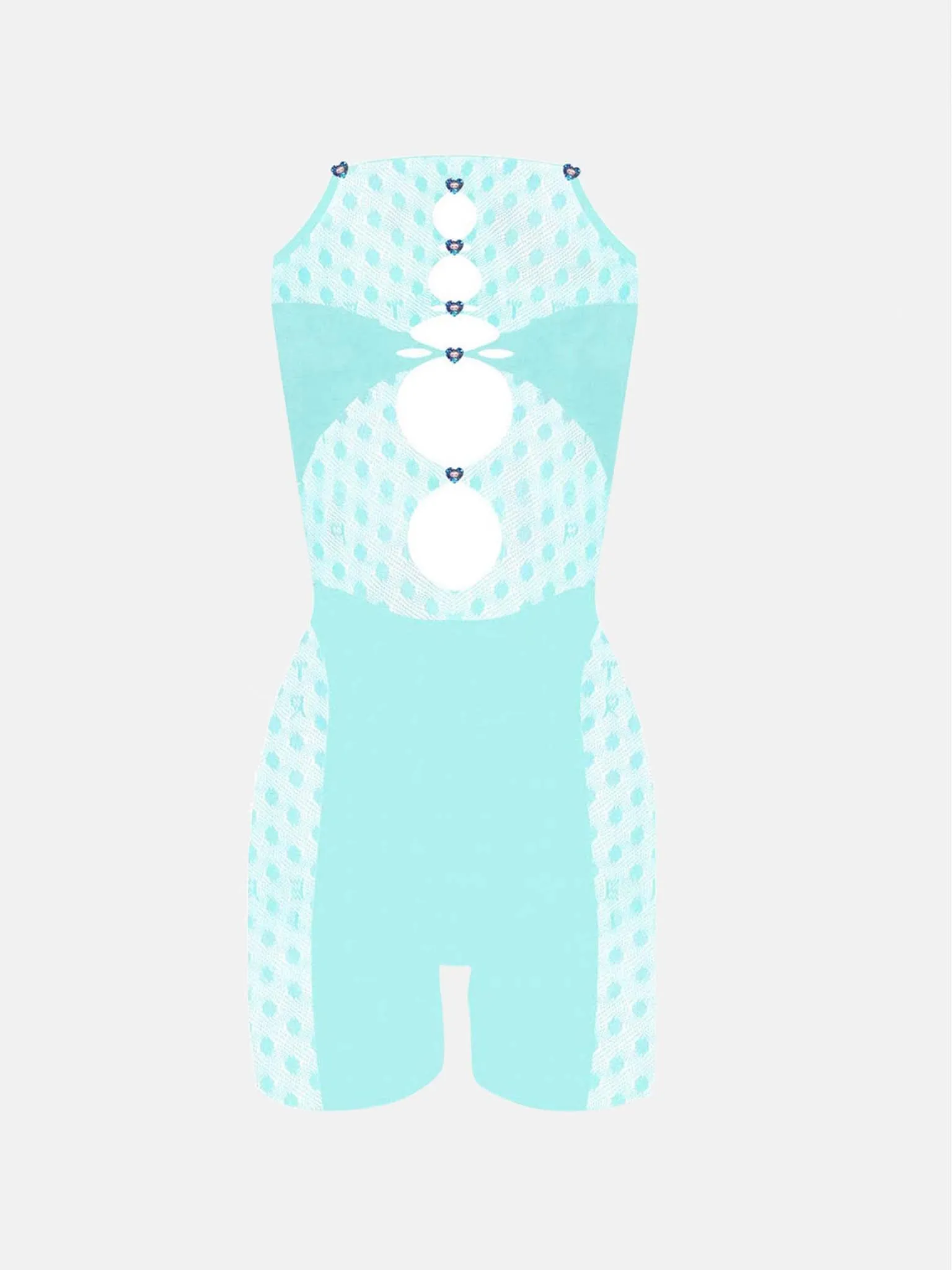 Jetta Jumpsuit in Soft Turquoise sold by Poster Girl