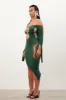 Charlotte Dress Forest Green sold by Poster Girl