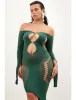 Charlotte Dress Forest Green sold by Poster Girl
