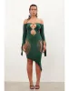 Charlotte Dress Forest Green sold by Poster Girl