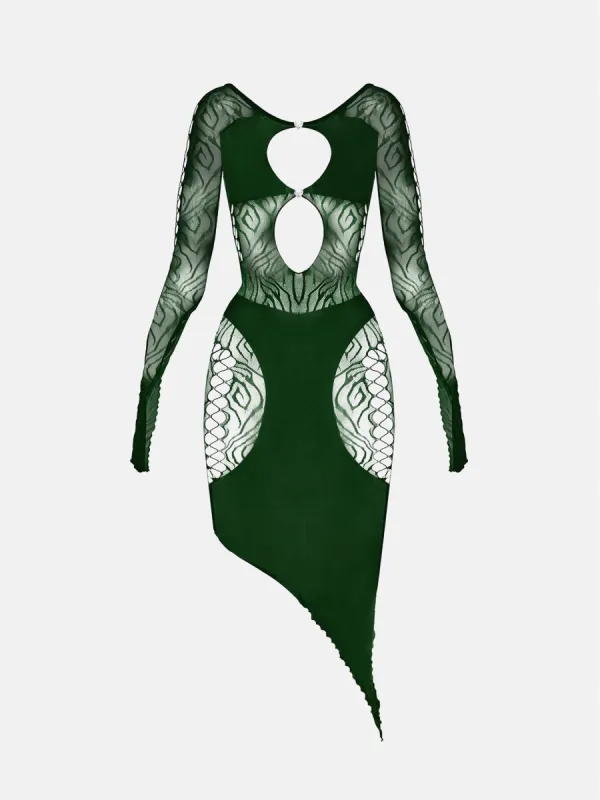 Charlotte Dress Forest Green sold by Poster Girl