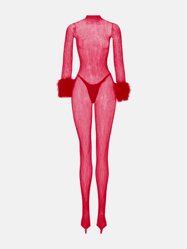 Trophy Jumpsuit Red sold by Poster Girl