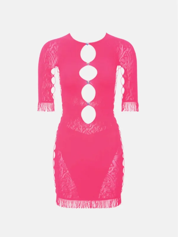 Miranda Dress in Shocking Pink sold by Poster Girl