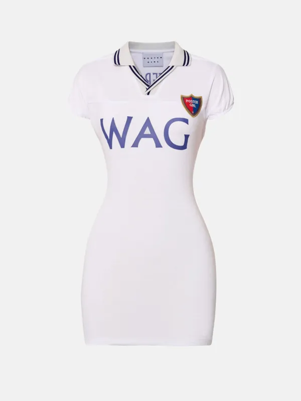 WAG Mini Dress White sold by Poster Girl