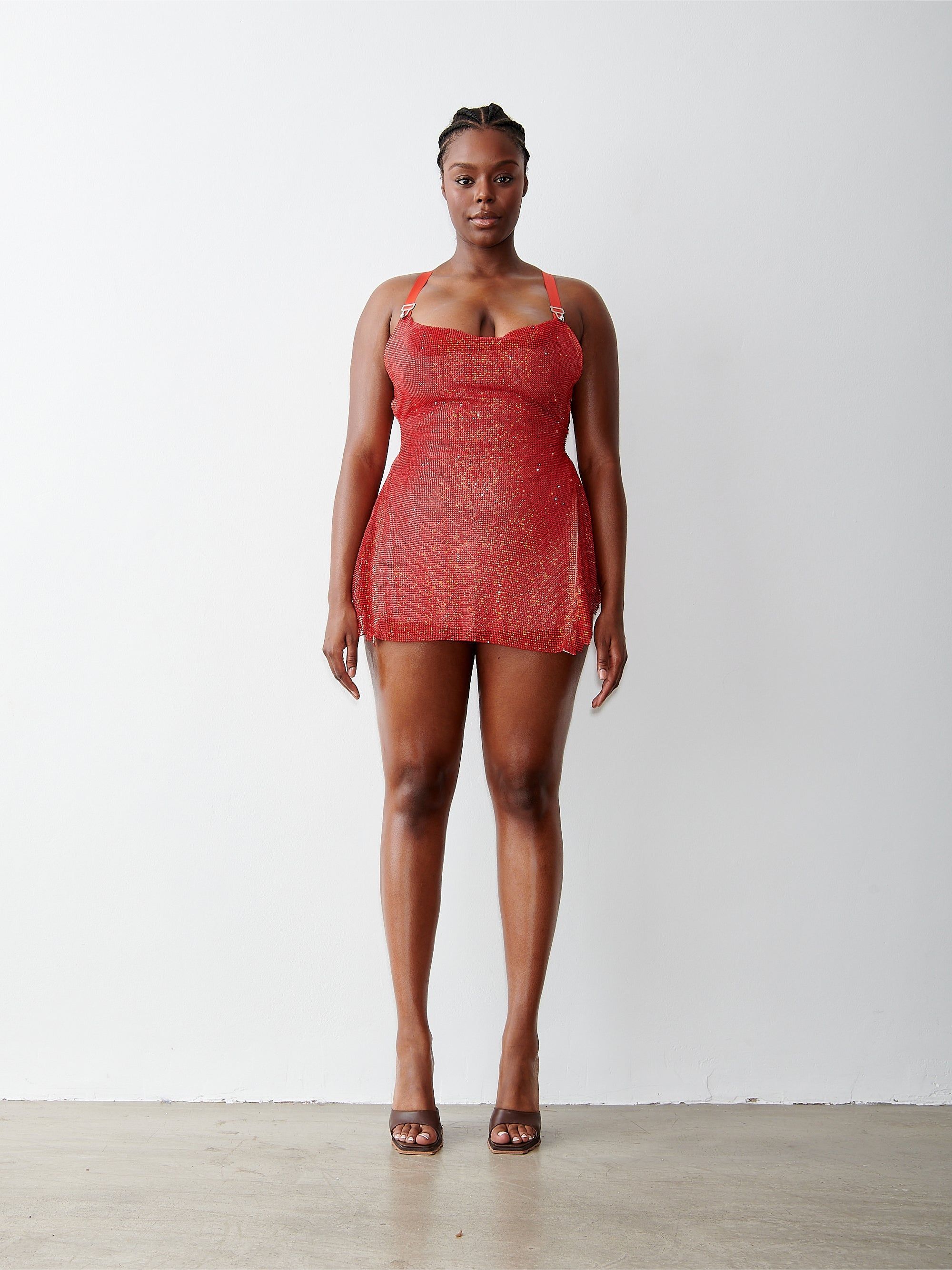 Rhinestoned Calypso Dress in Sherry Spritz sold by Poster Girl product image thumbnail 2