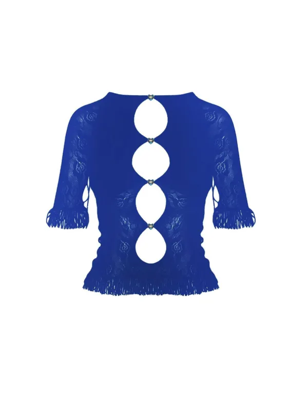 Floral Miranda Top Pageant Blue sold by Poster Girl