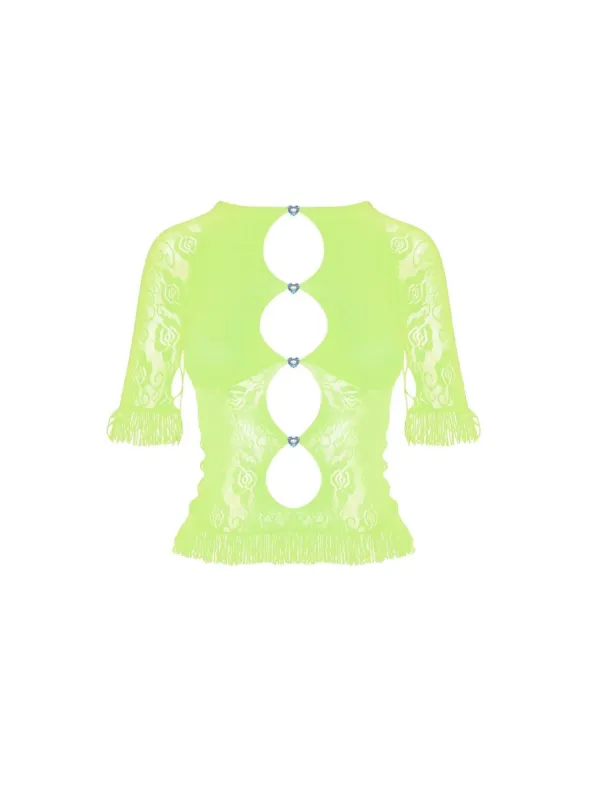 Floral Miranda Top in Pickle sold by Poster Girl