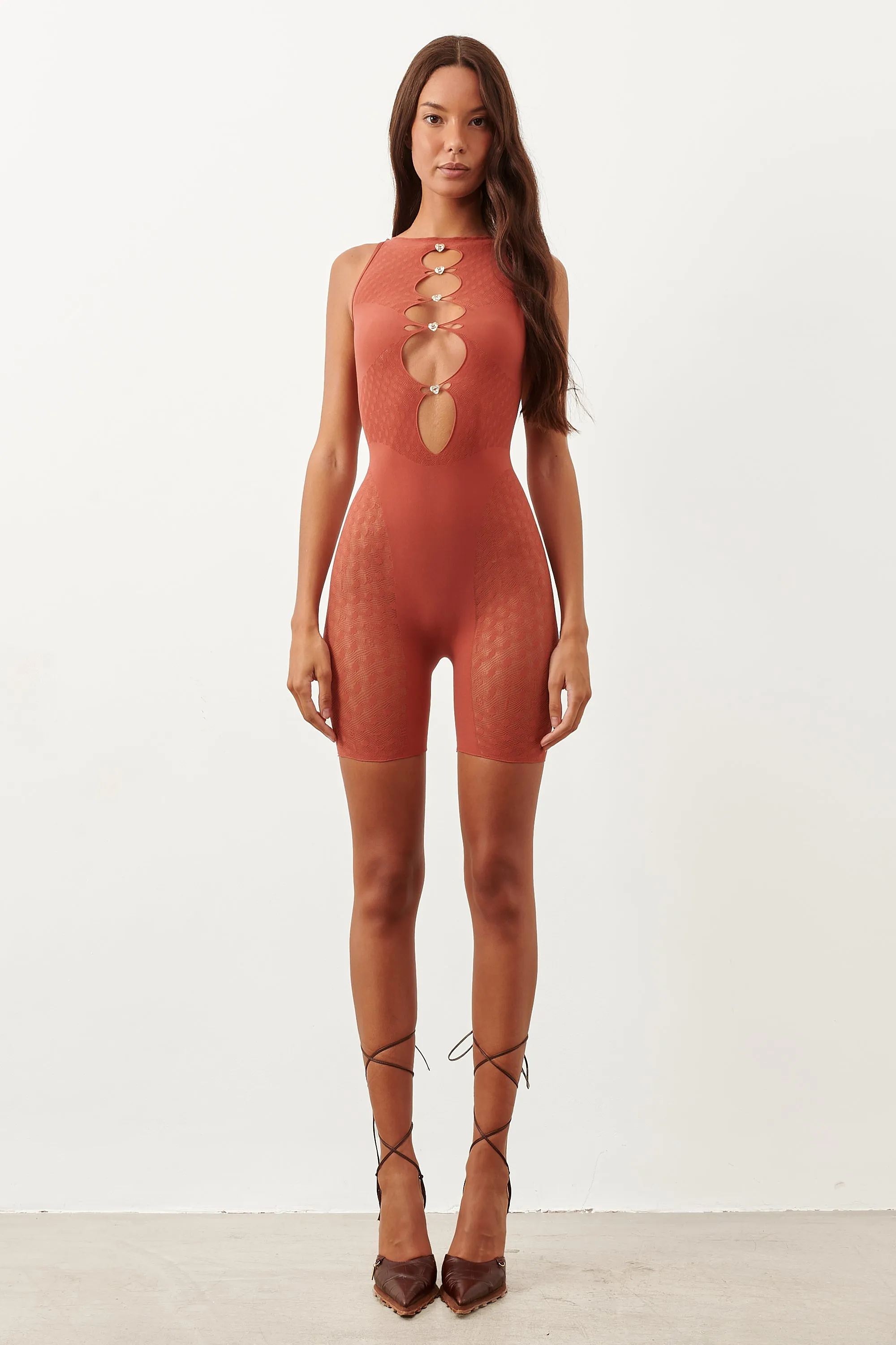 JETTA JUMPSUIT SHAPEWEAR BURNT HENNA sold by Poster Girl product image thumbnail 2