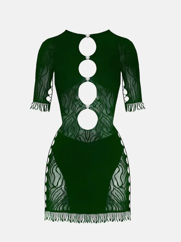 Miranda Dress in Forest Green sold by Poster Girl