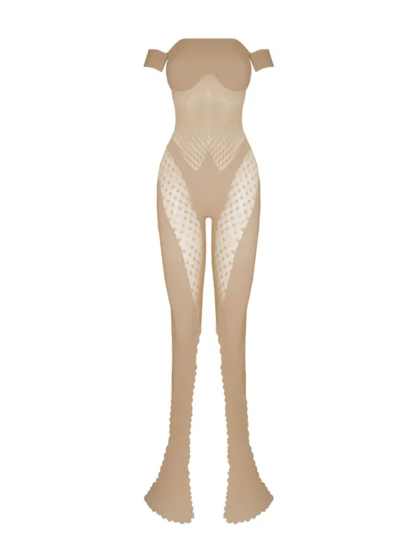 Junia Jumpsuit in Taupe sold by Poster Girl