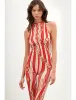 Reef Jumpsuit Burgundy Stripe sold by Poster Girl