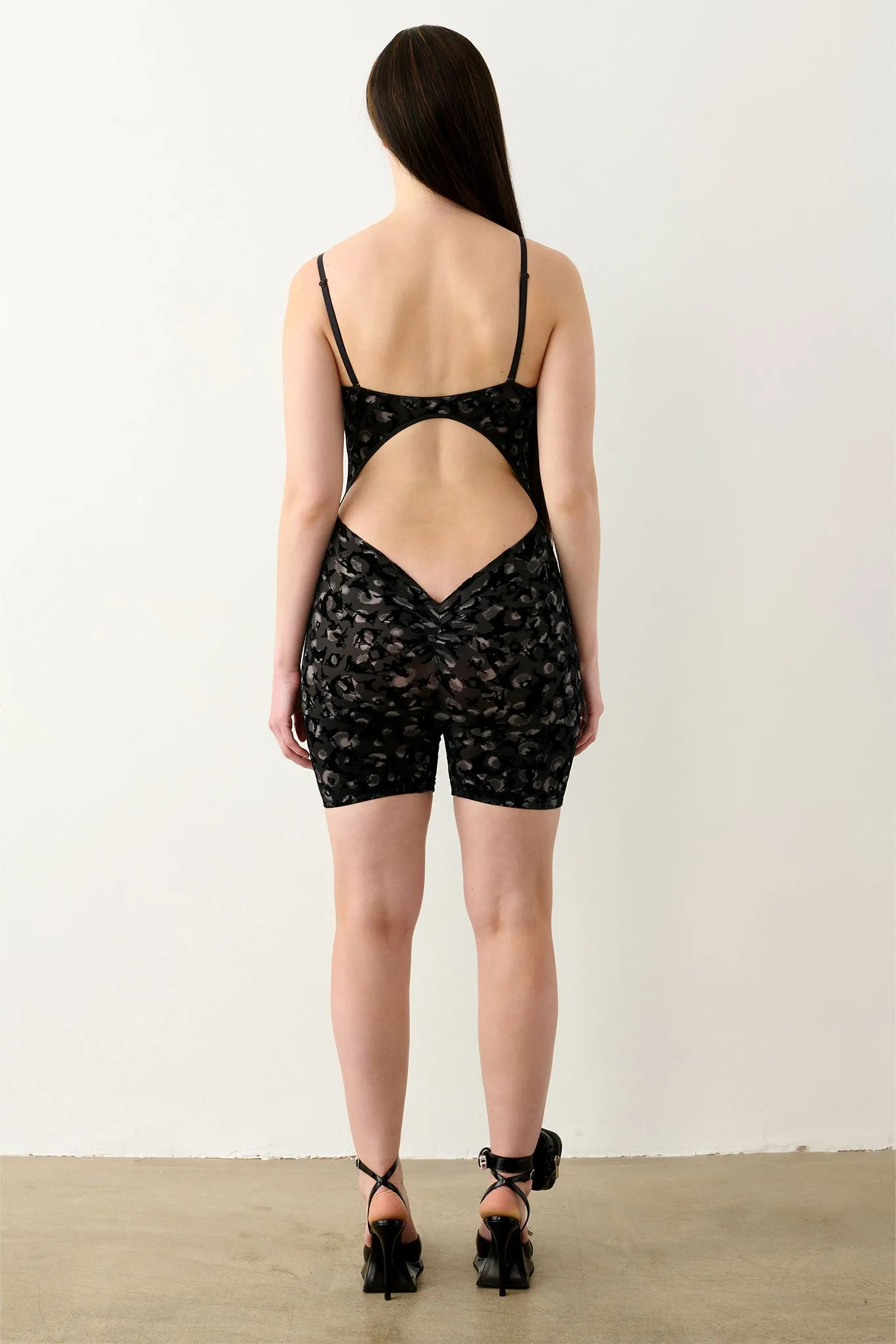 Darling Playsuit Black Leopard Print sold by Poster Girl product image thumbnail 3