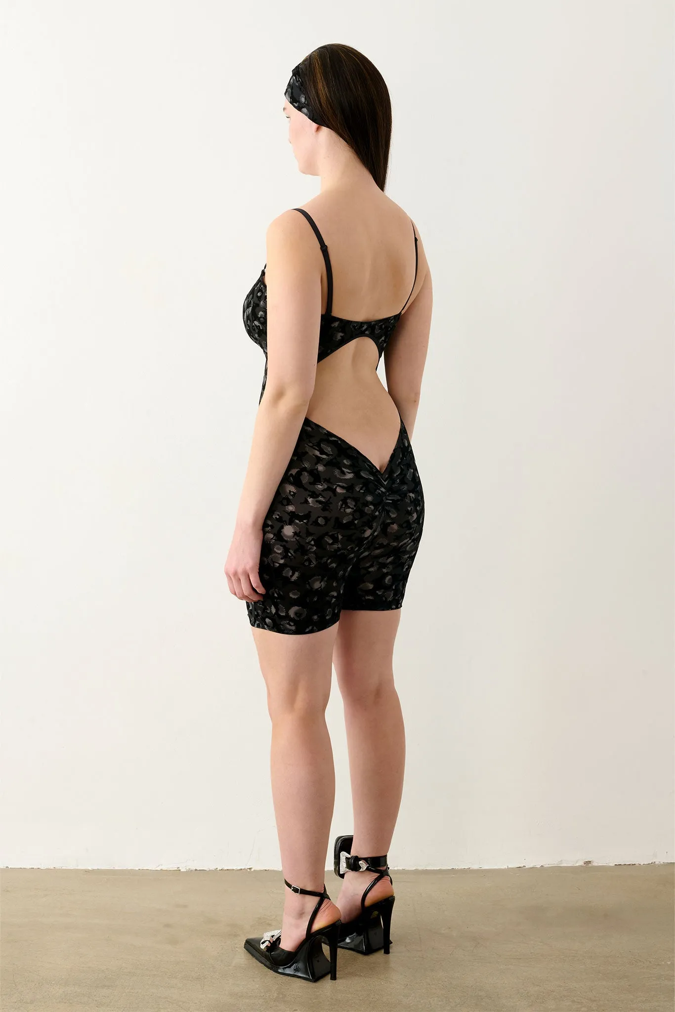 Darling Playsuit Black Leopard Print sold by Poster Girl product image thumbnail 5