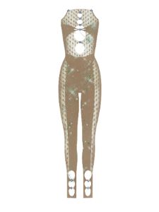 Rhinestoned Janice Jumpsuit Shiitake sold by Poster Girl