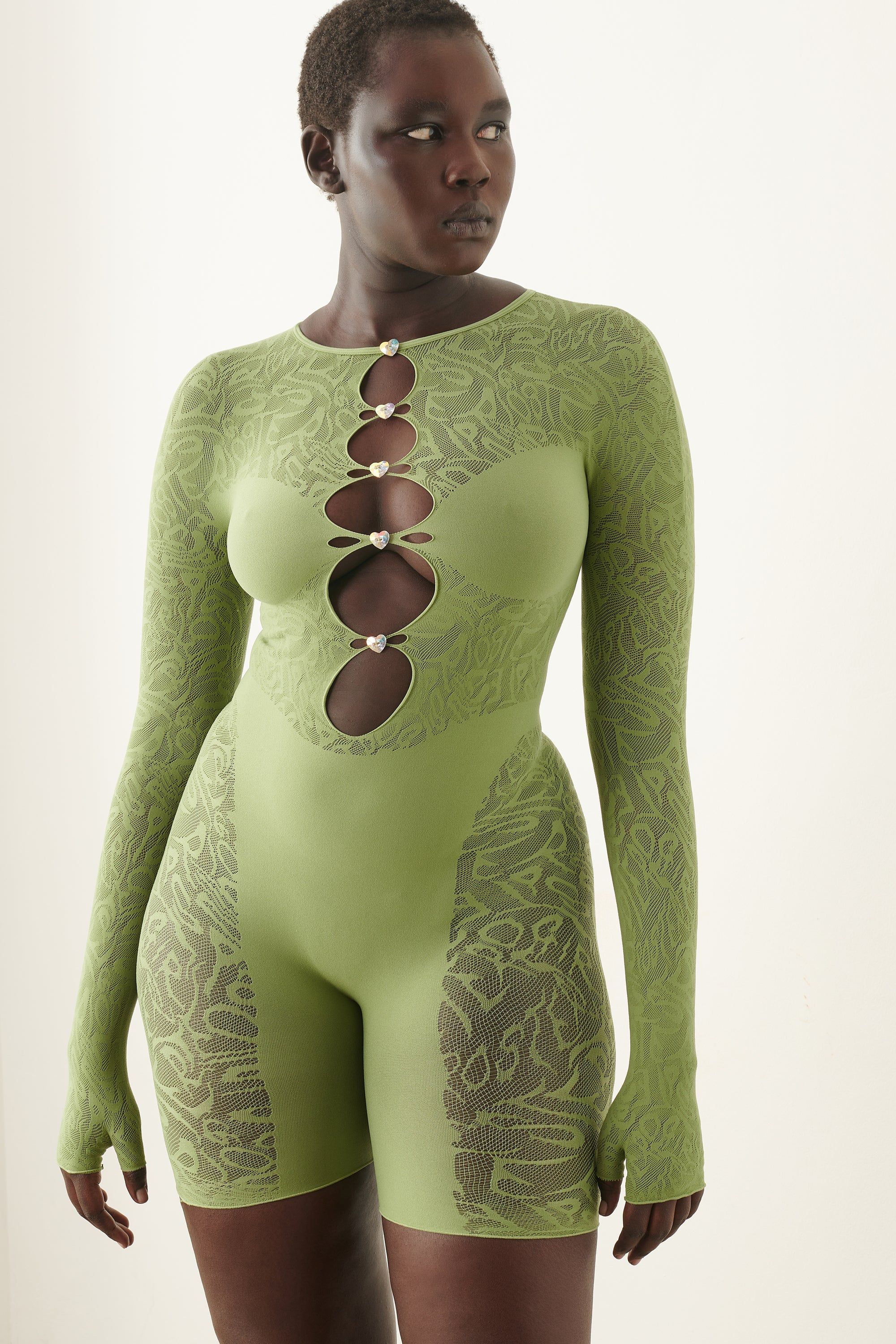 Jetta Jumpsuit Long Sleeve Sativa Green sold by Poster Girl product image thumbnail 3