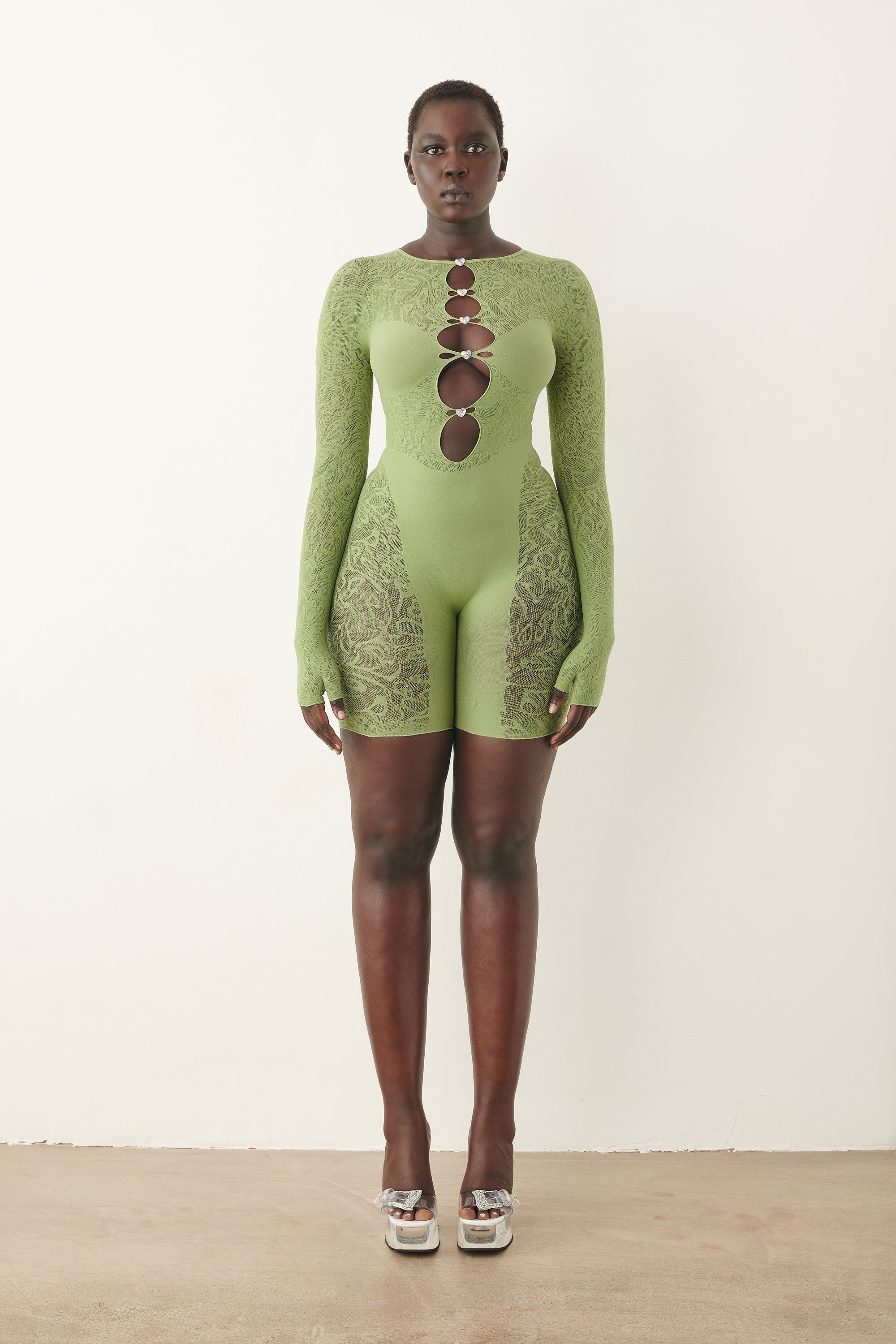 Jetta Jumpsuit Long Sleeve Sativa Green sold by Poster Girl product image thumbnail 2