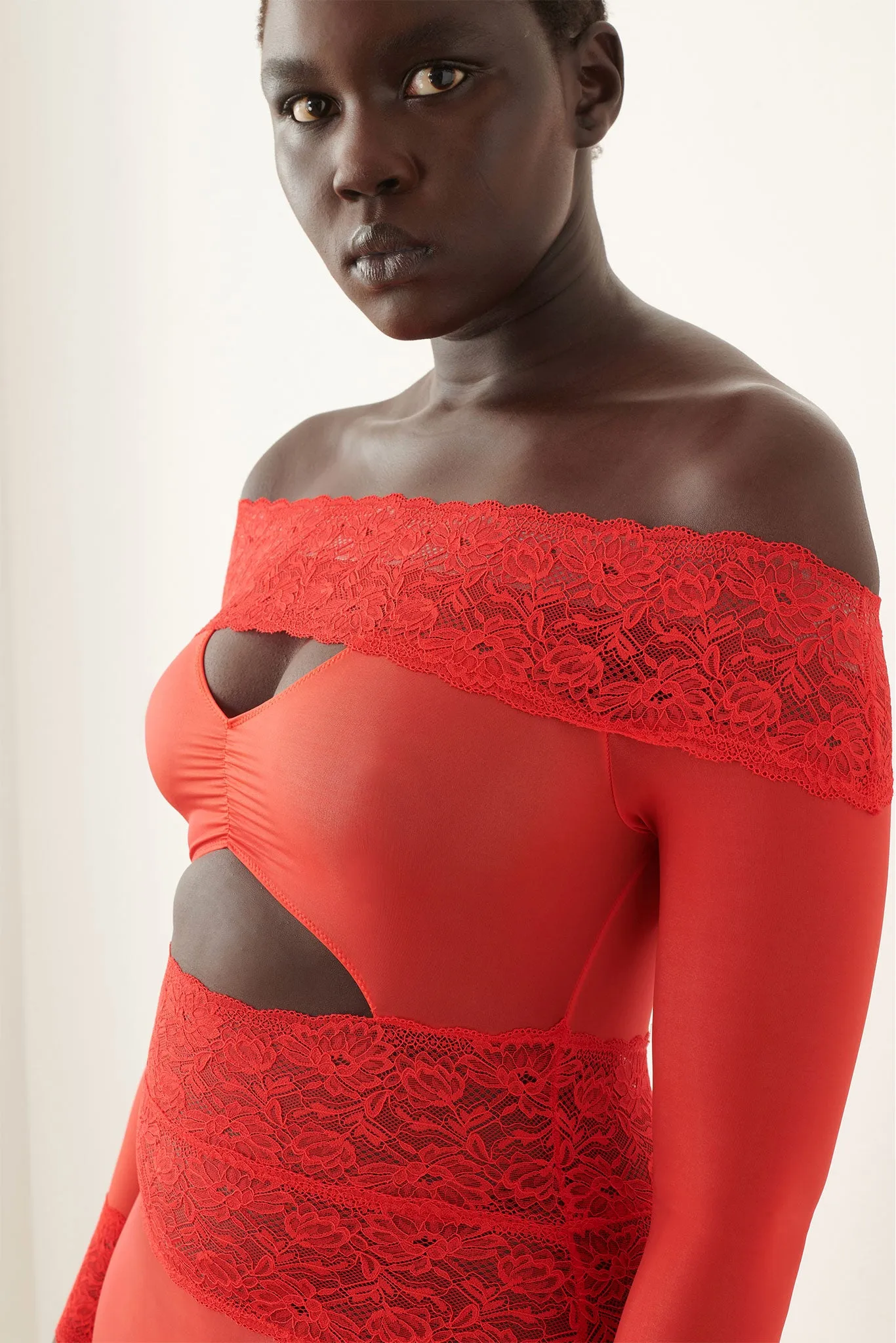 Davina Sleeved Romper Vixen Red sold by Poster Girl product image thumbnail 3