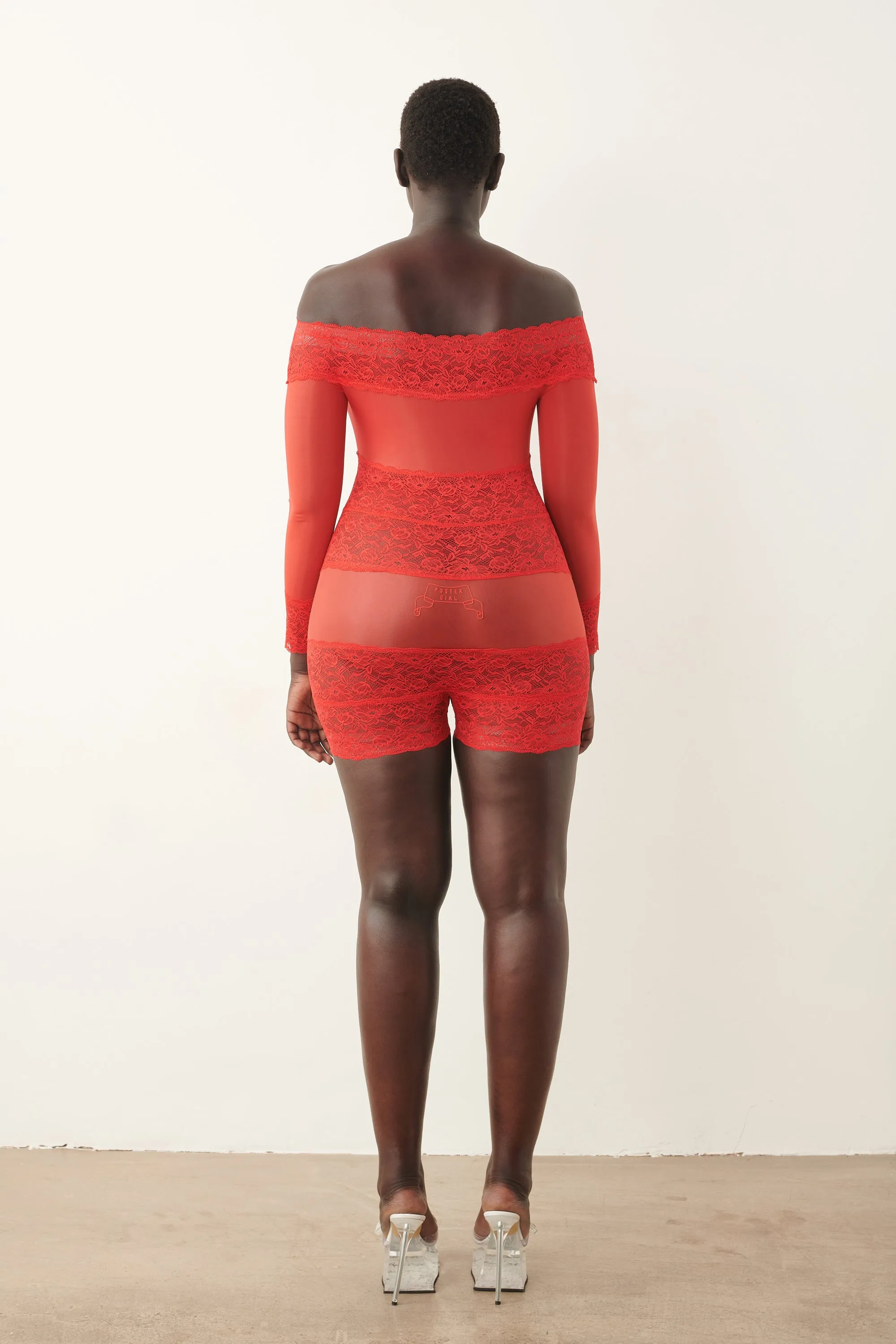 Davina Sleeved Romper Vixen Red sold by Poster Girl product image thumbnail 4