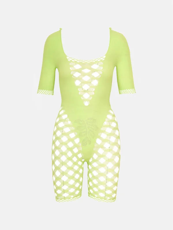 Shelly Playsuit Midori Sour sold by Poster Girl