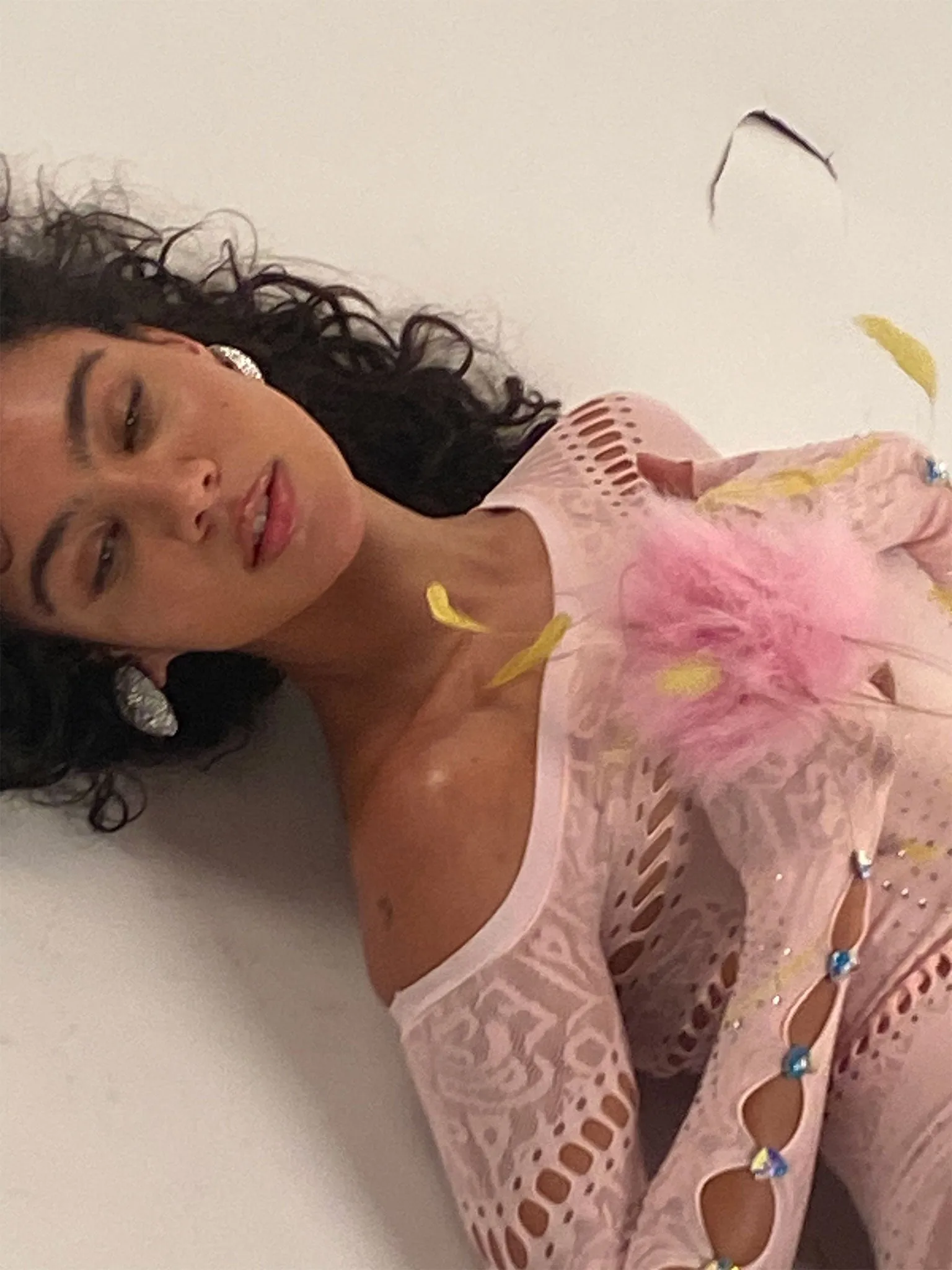 Ivy Rhinestone Jumpsuit Rose Quartz sold by Poster Girl product image thumbnail 2