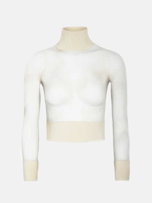 Ahoy Crop Top Oyster sold by Poster Girl