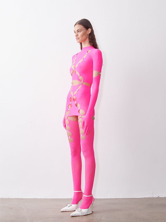 Taylor Jumpsuit Shocking Pink sold by Poster Girl product image thumbnail 3