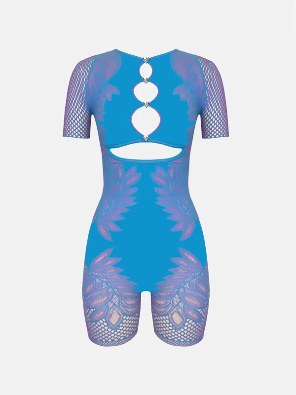 Dinero Playsuit Crypto Blue made by Poster Girl