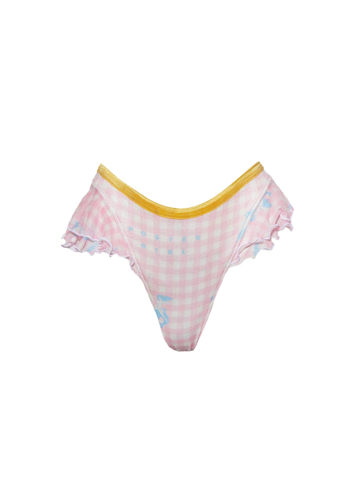 Richards Bikini Bottoms Pink Gingham sold by Poster Girl