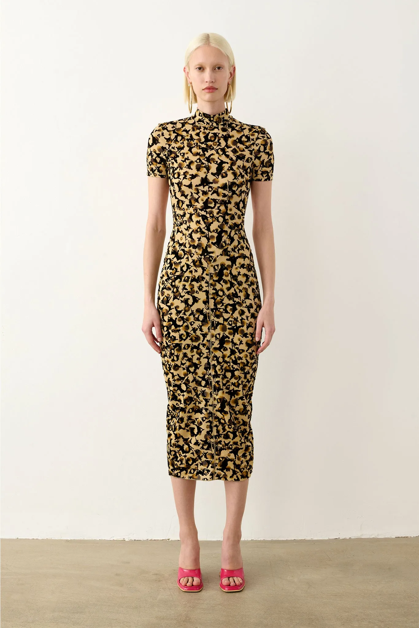 Knockout Dress Beige Leopard Print sold by Poster Girl product image thumbnail 2