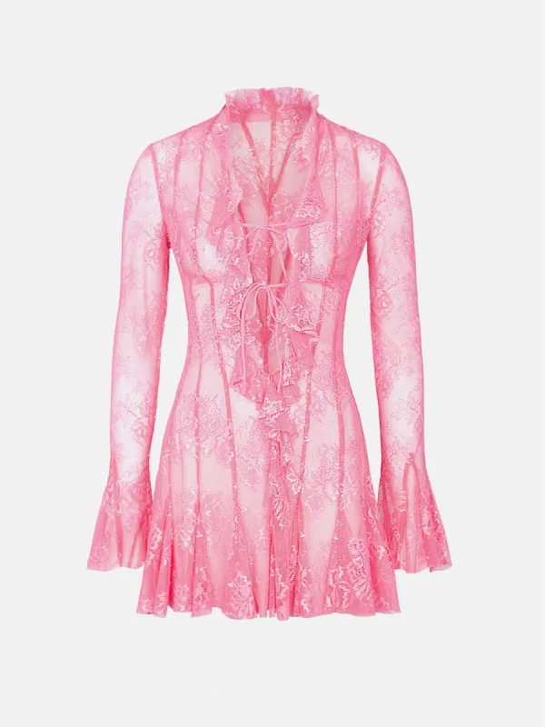 Dakota Mini Dress Fuchsia Pink sold by Poster Girl