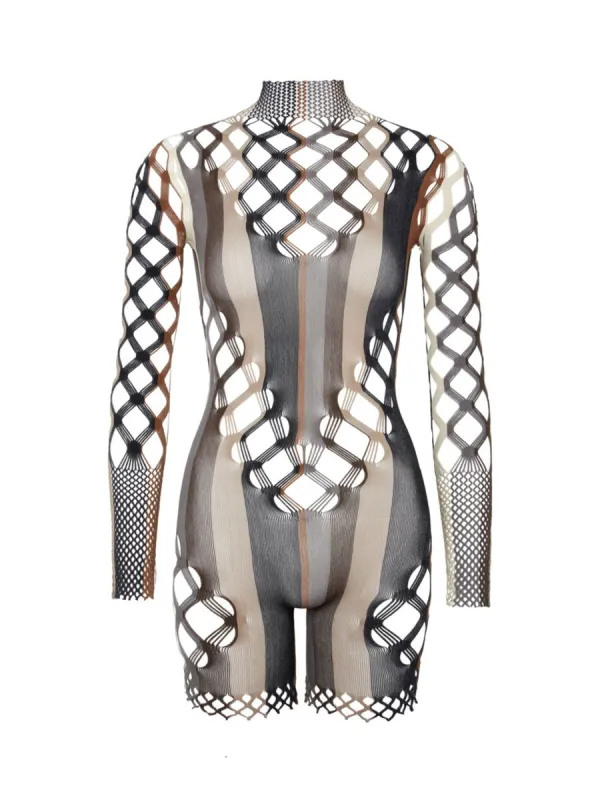 Bounty Playsuit Oyster Stripe sold by Poster Girl