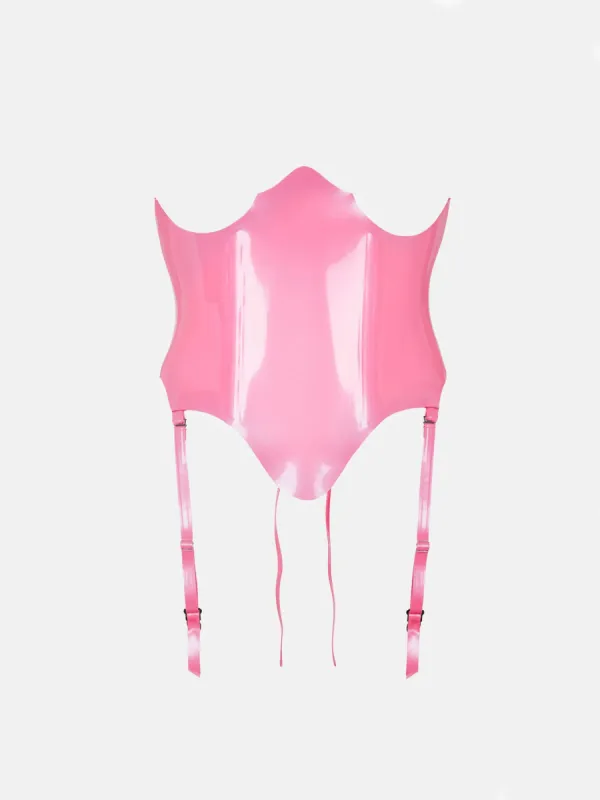 Hook Latex Waspie Corset Fuchsia Pink sold by Poster Girl