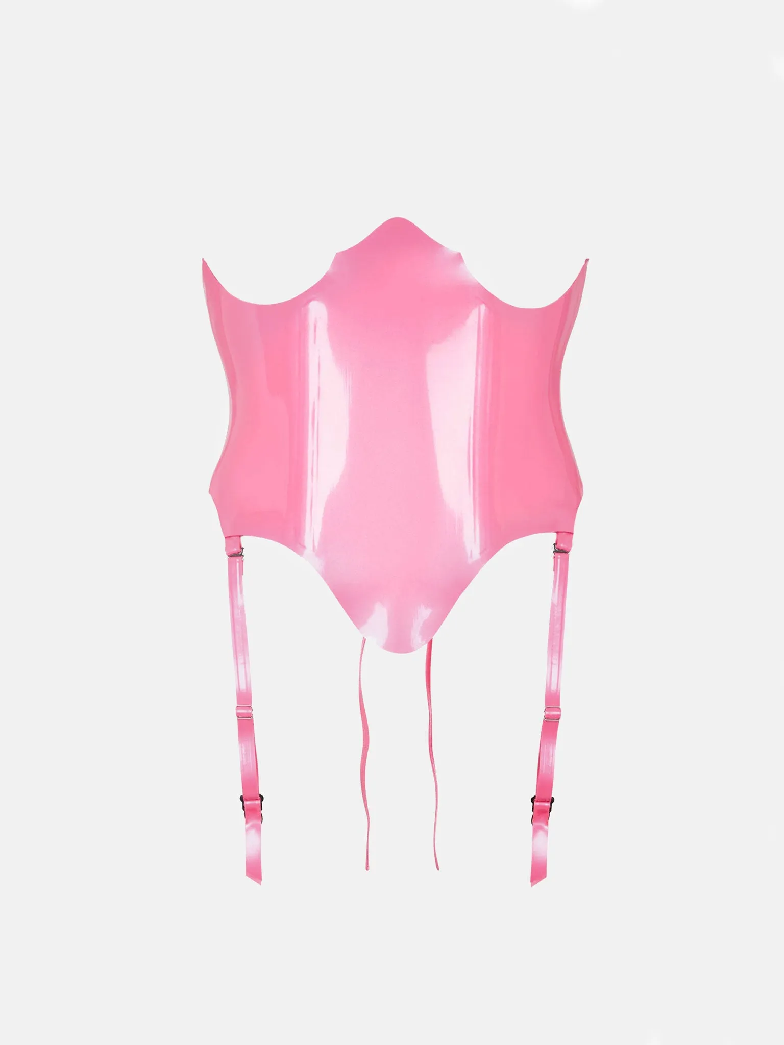 Hook Latex Waspie Corset Fuchsia Pink sold by Poster Girl