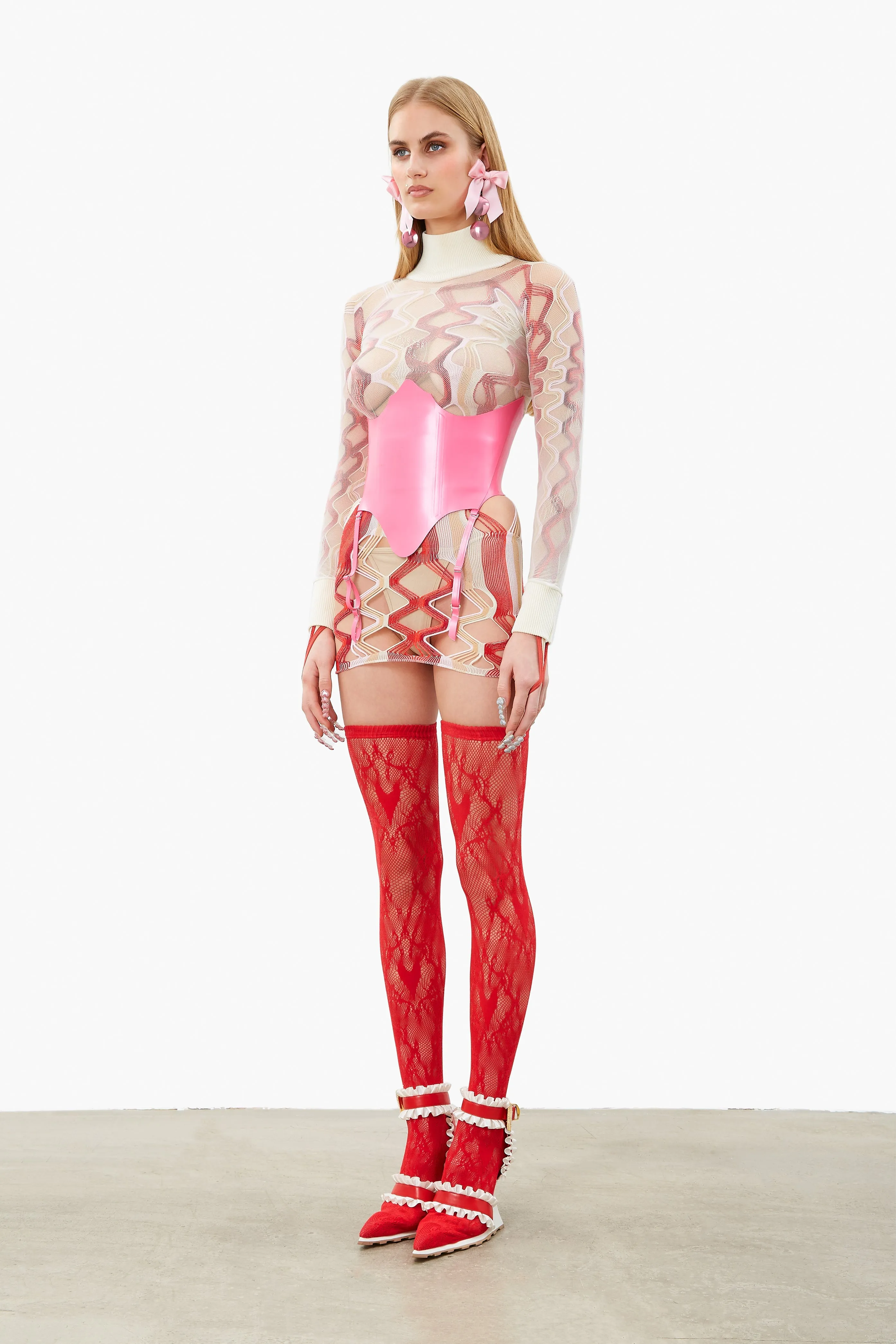 Hook Latex Waspie Corset Fuchsia Pink sold by Poster Girl product image thumbnail 5