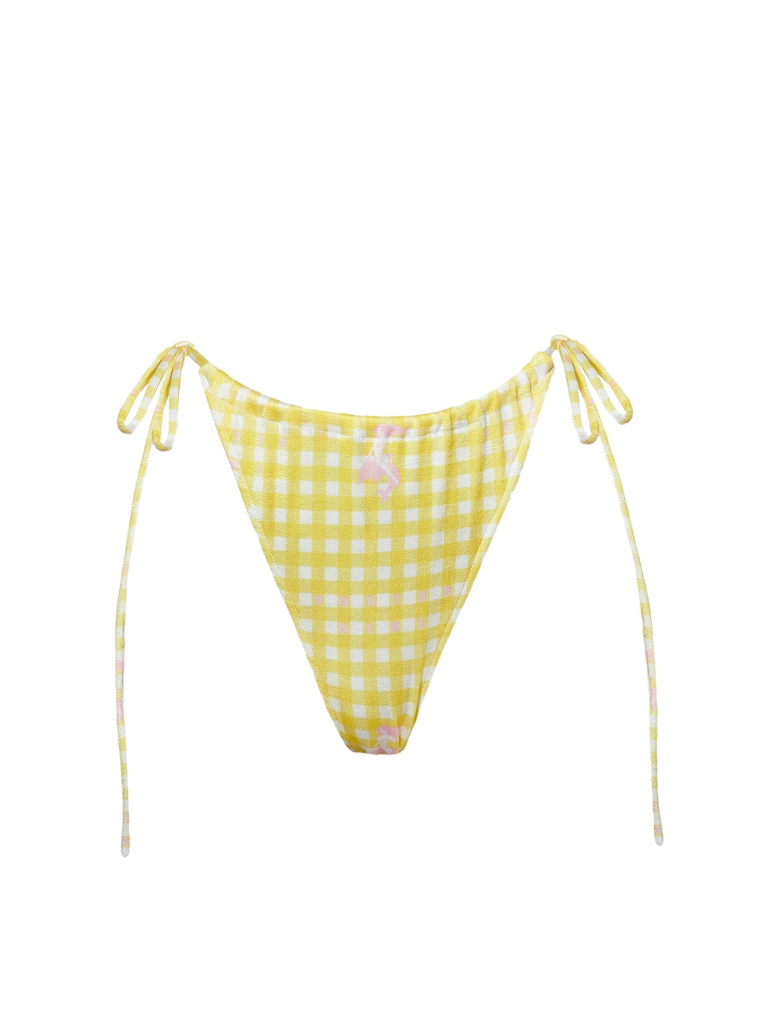 Keaton Bikini Bottoms Yellow Gingham sold by Poster Girl