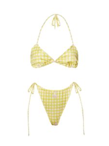 Keaton Bikini Bottoms Yellow Gingham sold by Poster Girl