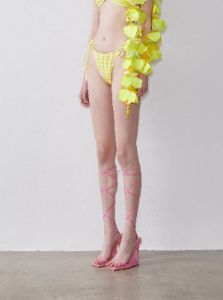 Keaton Bikini Bottoms Yellow Gingham sold by Poster Girl